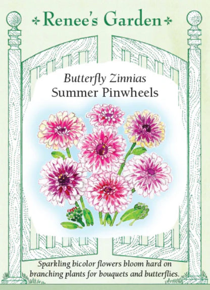 Butterfly Zinnias Summer Pinwheels